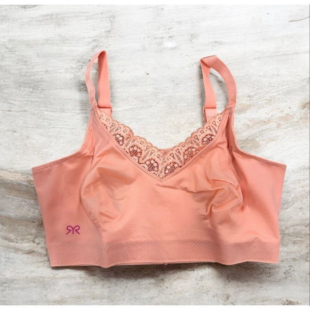 Ruby Ribbon Diva Lace Demiette Bra Coral Nwt Size 32